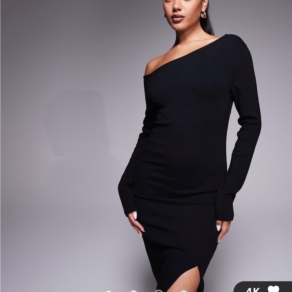 ASOS Black One-Shoulder Dress
